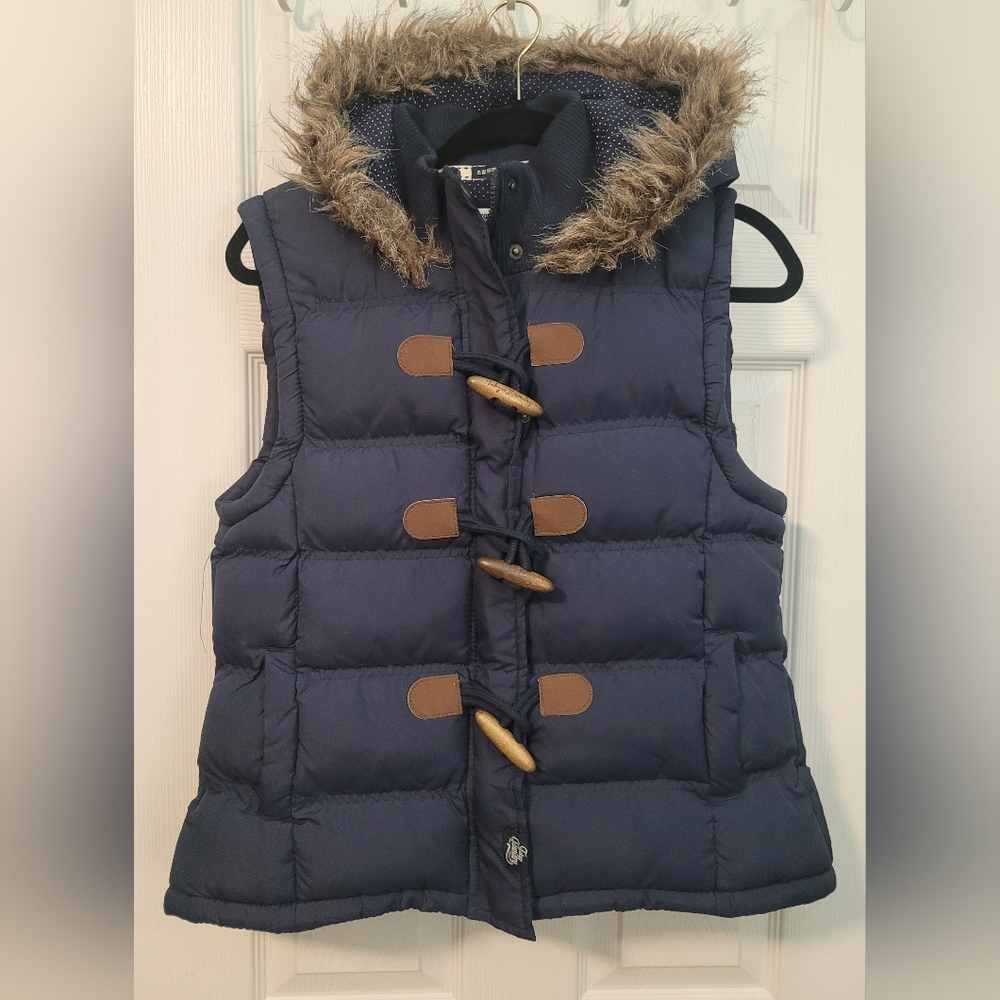 Tokyo Laundry Youth 14 Blue Puffer Vest Full Zip Junior's Small